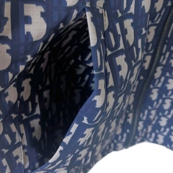 Dior Boutique Blue Monogram Hooded Windbreaker Jacket Men's Size XXL - Picture 7 of 11